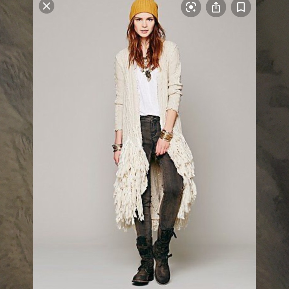 ISO free people fringe fantasy cardigan - Picture 2 of 2
